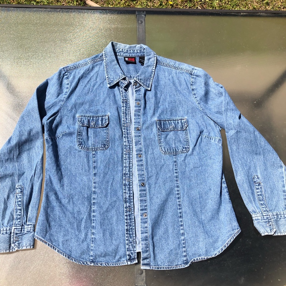 Denim Button-Up Shirt